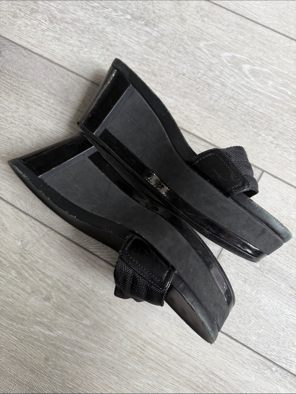 Prada Y2K Black Slide Wedge Mules size women’s 9 - Picture 4 of 11